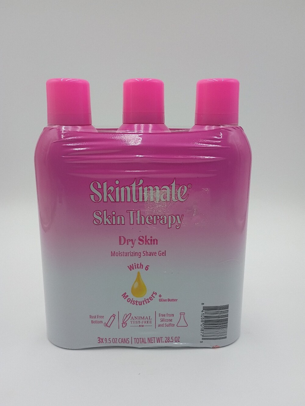Skintimate Shaving Gel Skin Therapy Moisturizing for Women Dry Skin 9.5 oz., 3pk